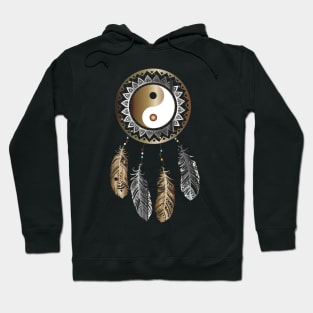 Yin yang dream catcher bronze Hoodie